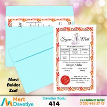 MAVİ ZARFLI MODEL-414